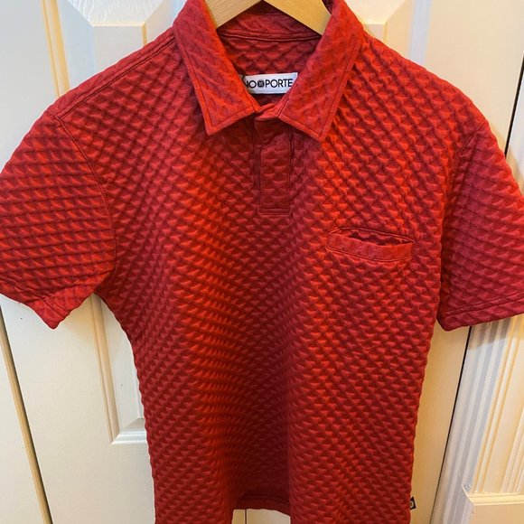 LEONARDO Short Sleeve Waffle Polo - Picture 2 of 4